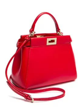 Carrie Smooth Leather Mini Bag Red