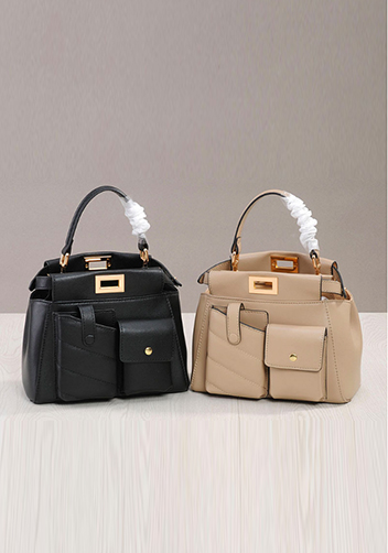Carrie Leather Bag With Pocket Black