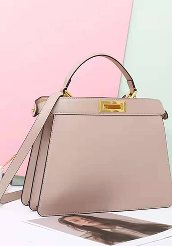 Carrie Leather Bag With Gold Hardware Beige