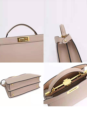 Carrie Leather Bag With Gold Hardware Beige