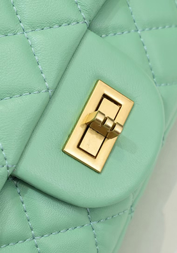 Adele Flap Small Bag Gemstone Chain Green