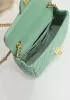 Adele Flap Small Bag Gemstone Chain Green