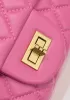 Adele Flap Small Bag Gemstone Chain Pink