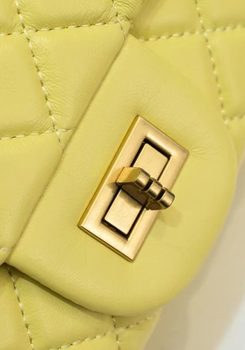 Adele Flap Small Bag Gemstone Chain Yellow