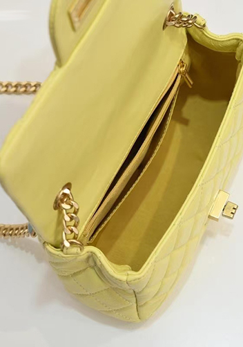 Adele Flap Small Bag Gemstone Chain Yellow
