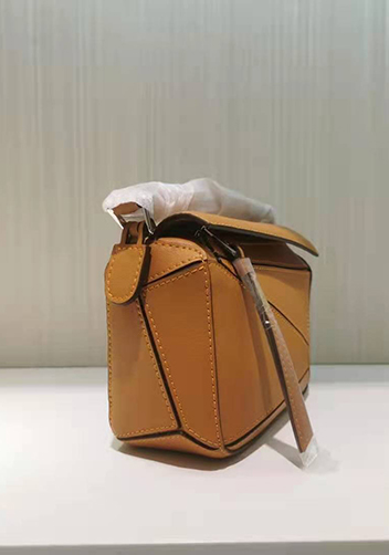 ADRIENNE MINI GEOMETRY LEATHER BAG CAMEL