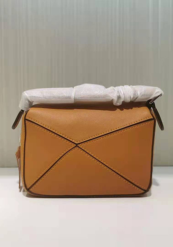 ADRIENNE MINI GEOMETRY LEATHER BAG CAMEL