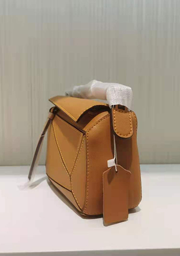 ADRIENNE MINI GEOMETRY LEATHER BAG CAMEL
