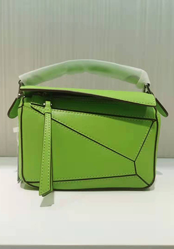 ADRIENNE MINI GEOMETRY LEATHER BAG GREEN