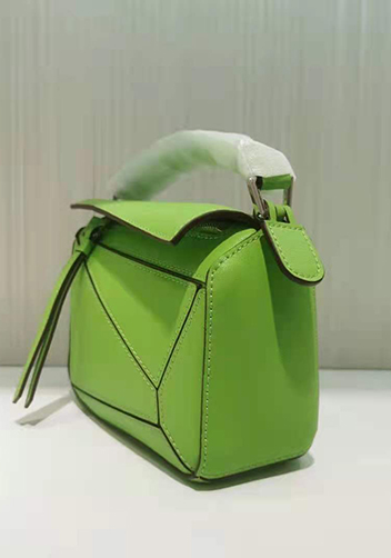 ADRIENNE MINI GEOMETRY LEATHER BAG GREEN