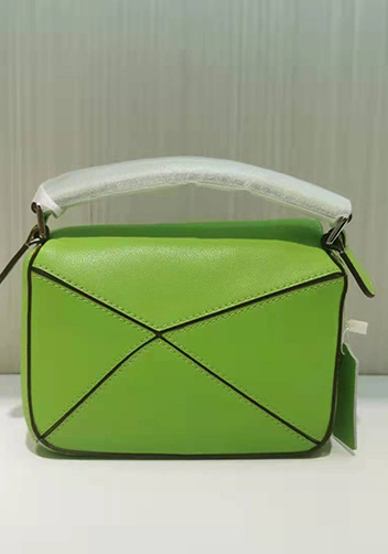 ADRIENNE MINI GEOMETRY LEATHER BAG GREEN