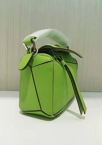ADRIENNE MINI GEOMETRY LEATHER BAG GREEN