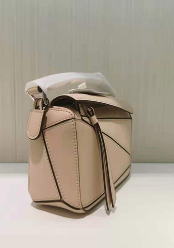 ADRIENNE MINI GEOMETRY LEATHER BAG BEIGE
