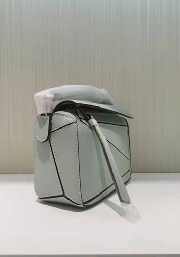 ADRIENNE MINI GEOMETRY LEATHER BAG LIGHT GREEN