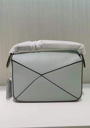 ADRIENNE MINI GEOMETRY LEATHER BAG LIGHT GREEN