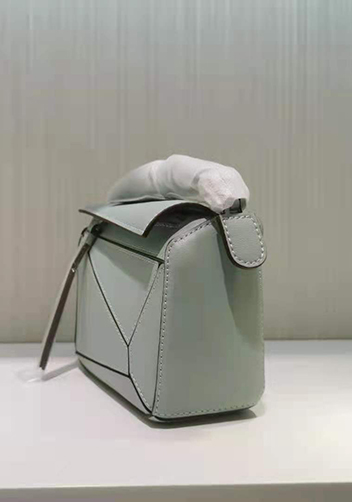 ADRIENNE MINI GEOMETRY LEATHER BAG LIGHT GREEN