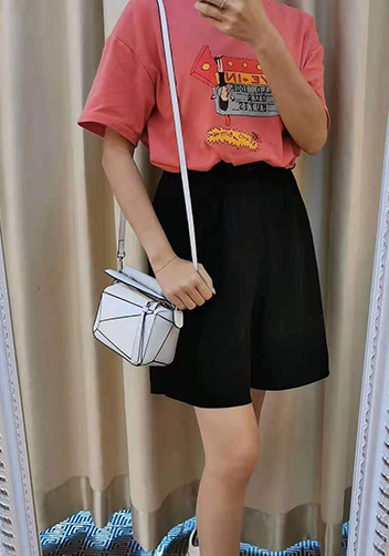 ADRIENNE MINI GEOMETRY LEATHER BAG WHITE