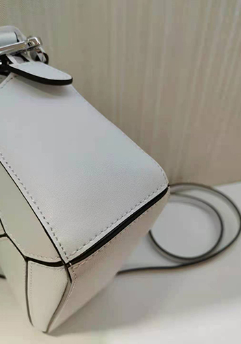 ADRIENNE MINI GEOMETRY LEATHER BAG WHITE