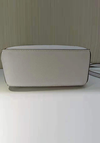 ADRIENNE MINI GEOMETRY LEATHER BAG WHITE