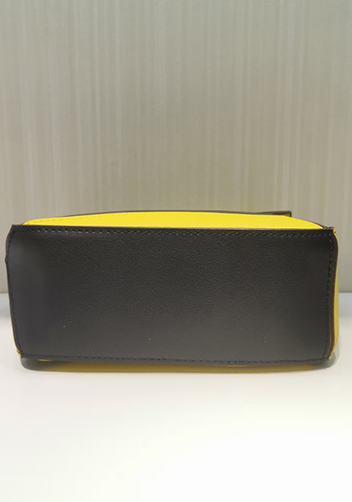 ADRIENNE MINI GEOMETRY LEATHER BAG YELLOW BLACK