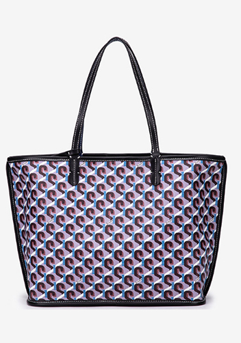 Germaine Vegan Leather Large Shopping Bag Black