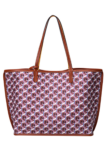 Germaine Vegan Leather Large Shopping Bag Brown