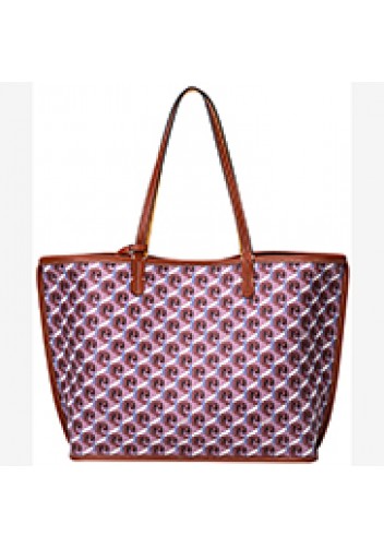 Germaine Vegan Leather Large Shopping Bag Brown