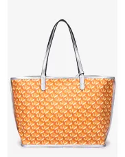 Germaine Vegan Leather Large Shopping Bag Orange