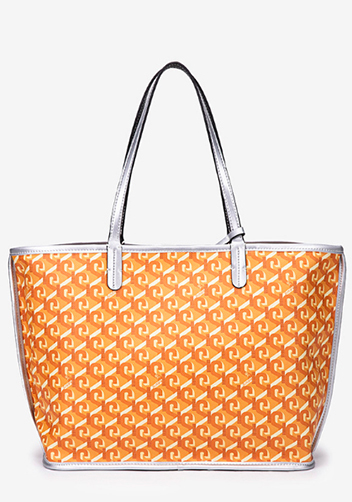Germaine Vegan Leather Large Shopping Bag Orange