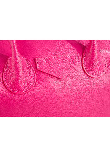 Christi Soft Leather Large Bag Hot Pink