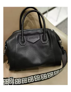 Christi Soft Leather Medium Bag Black