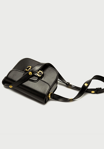 Alicia Vegan Leather Shoulder Bag Black