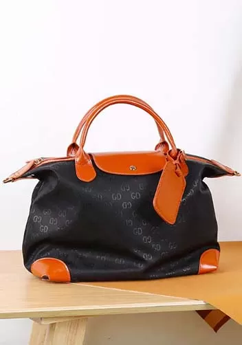 Rachele Nylon Medium Bag GD Black