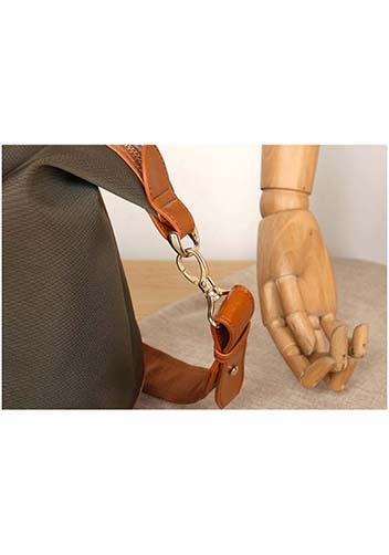 Rachele Nylon Medium Bag Khaki