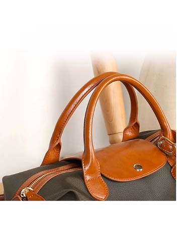 Rachele Nylon Medium Bag Khaki