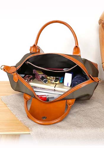 Rachele Nylon Medium Bag Khaki