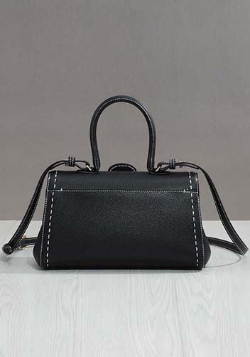 Hurricane Leather Shoulder Bag Black