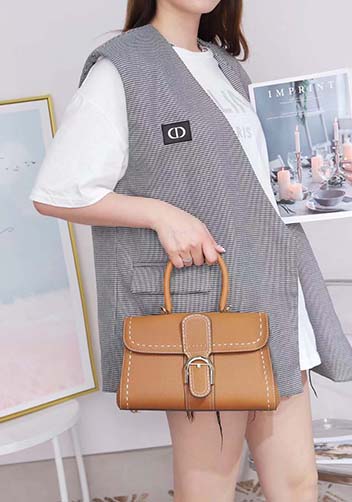 Hurricane Leather Shoulder Bag Camel