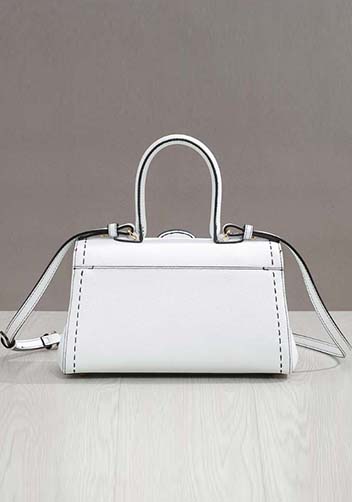 Hurricane Leather Shoulder Bag White