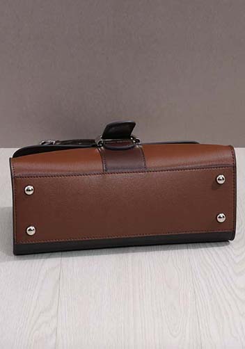 Hurricane Smooth Leather Shoulder Bag Coffee