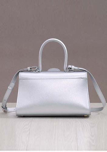 Hurricane Smooth Leather Shoulder Bag Sliver