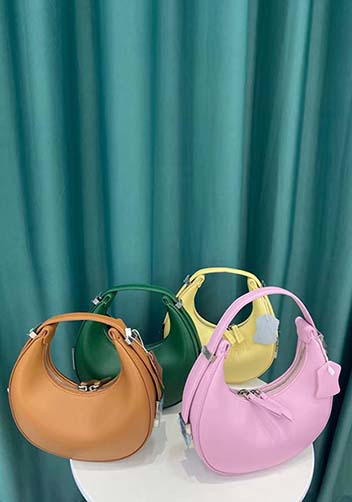 Gloria Full Moon Leather Bag Yellow