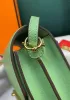 Kristine Palmprint Leather Shoulder Bag Green
