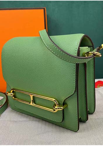 Kristine Palmprint Leather Shoulder Bag Green