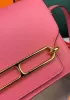 Kristine Palmprint Leather Shoulder Bag Hot Pink