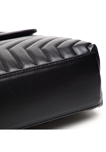 Yvonne Large Shoulder Bag Lambskin Black