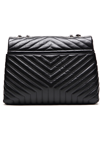 Yvonne Large Shoulder Bag Lambskin Black