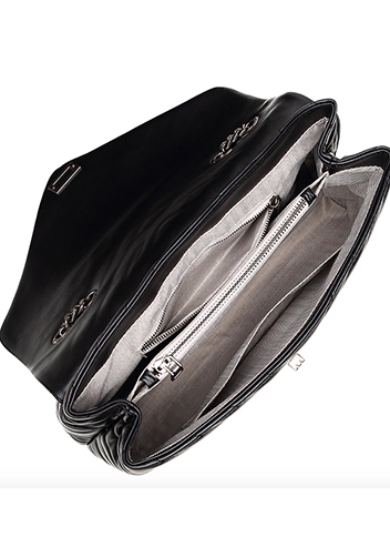 Yvonne Large Shoulder Bag Lambskin Black