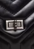 Yvonne Medium Shoulder Bag Lambskin Black