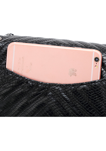 Adele Medium Flap Bag V Shape Black